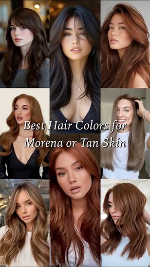 Best Hair Colors for Morena or Tan Skin 💛 #luxevibes #harcolor #morena #tanskin #haircolorideas #haircolorinspo #hairstyle #hairgoals #hairinspo #haircolors #fblifestyle #fypシ | Luxe Vibes