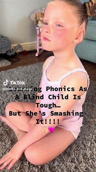 Phonics Learning With Maya..🩷 Braille Is So So Tough To Learn As A Blind Child…But She’s Absolutely Smashing It!!! So Proud Of My Girlie! 🙌🏼🥰 #learning #braille #phonics #blindchildren #blindkidscan #blindnotbroken #mamaandmaya #shesincredible #fyp #fypage #foryou #toddlersoftiktok #thatsmygirl #mayanevaeh #makingphonicsaccessible