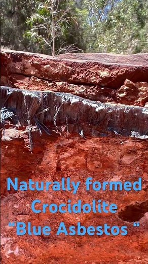 Naturally formed crocidolite “blue asbestos” in Karijini national park, WA #asbestos #karijini