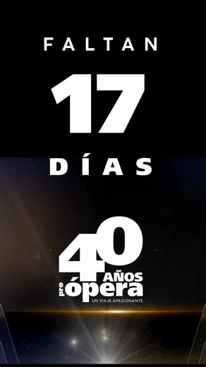 🎉 FALTAN 17 DIAS para celebrar cuatro decadas de musica, pasion y entrega. ✨ Durante 40 años, Pro Opera ha sido un hogar para artistas, creadores y amantes de este arte que nos transforma. 🎭 Y este aniversario lo celebraremos como se merece: con una Cena Rossini llena de sabor, historia y grandes voces. 🍷🎶 Un viaje apasionante… que esta por alcanzar su momento mas especial. ✨ #ProOpera40 #CenaRossini #OperaEnMexico | PRO Ópera AC