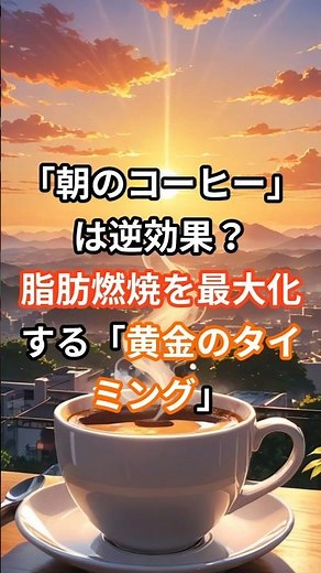 「朝のコーヒー」は逆効果？脂肪燃焼を最大化する「黄金のタイミング」 #ダイエット #雑学 #健康 #やせる #コーヒー #一分でわかる #ダイエットの豆知識部屋
