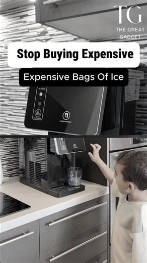 Stop Running Out of Ice 😳 | This Countertop Ice Maker Does Ice +Water #shorts #greatgadget #usa