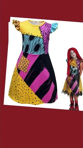 Kids Girls Boys Cosplay Christmas Eve Scary Ghost Bride Sally Skeleton