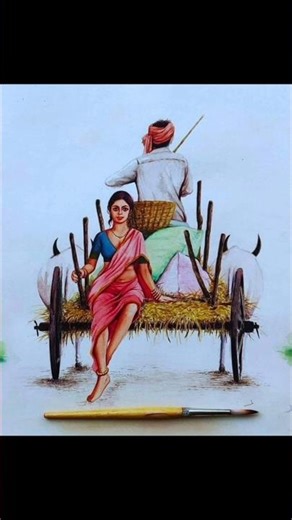 Memory Drawing Farmers working in the field