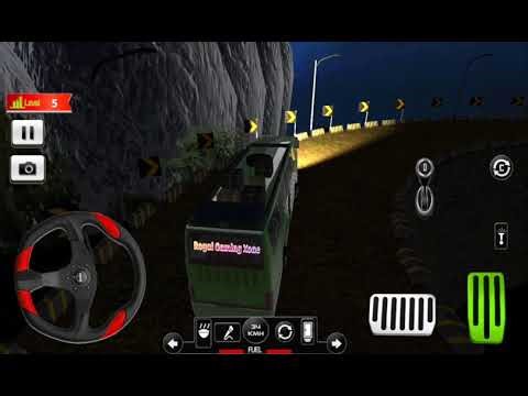 Driving at night on the most dangerous road mad bus driver