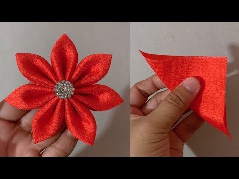 5 Minute me Kapde se Flower Banane ka Aasan Tarika | DIY Fabric Flower