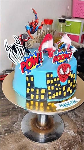 Spider Man Cake🤩 Spiderman Cake Design🔥 #spiderman #spidermancake #cakedesign #asmrcake #phdbakers