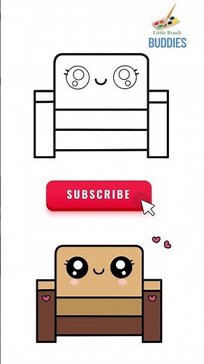 Cute Sofa Drawing 🛋️ | Easy Drawing for Kids #shorts