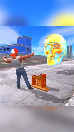 Franklin Small Brother Vs Devil Skull Monster 😱 #gaming #shorts #indianbikedriving3d