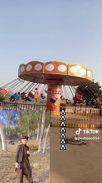 Exciting Amusement Park Roundabout Ride Experience