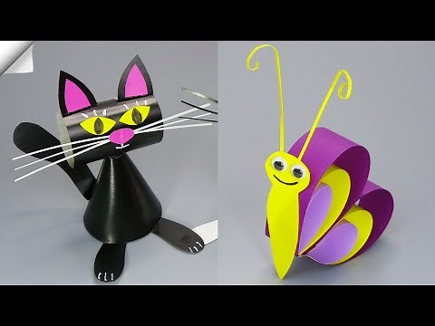 24 DIY paper crafts - Moving paper toys easy