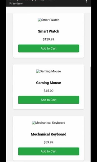 Simple Add to Cart Website Using HTML CSS JavaScript