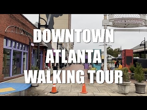 WALKING TOUR DOWNTOWN ATLANTA GEORGIA WALK THRU CENTRAL BUSINESS DISTRICT HOME OF THE BRAVES