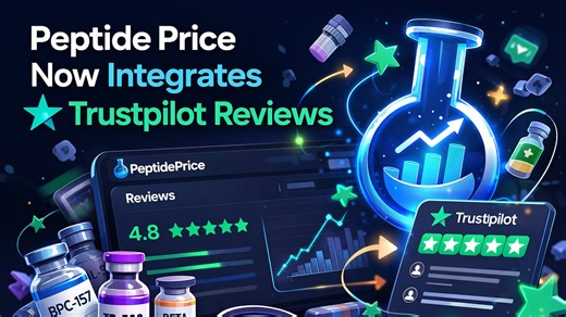 Peptide Price Now Integrates Trustpilot Reviews