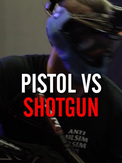 Pistol vs Shotgun in Speedsoft Competition