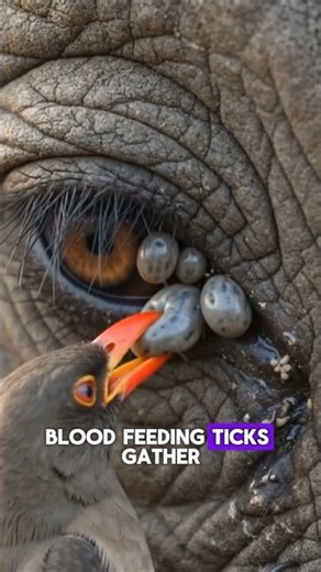 Tiny Bird Removes Giant Ticks from an Elephant's Eye | Amazing Wildlife Documentary in 4K