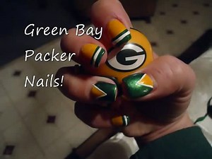 Green Bay Packer Nail Tutorial