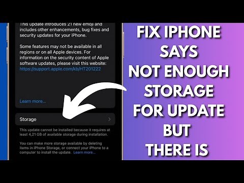 How To Fix iPhone Says Not Enough Storage For Update But There Is