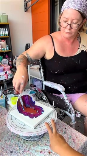 The copper cell activator kinda took over this little transfer! #sheleeartstyle #kimjamesonart #cellart | Kim Jameson