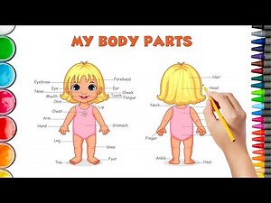 Learn Female Body Parts for Kids 👧 | Easy Drawing & Rhymes | Doodle World Kids