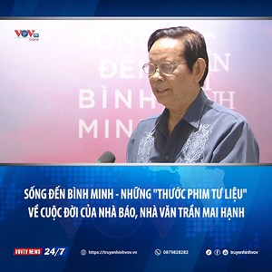 7.6K views · 136 reactions | Sáng nay 25/4 tại Hà Nội, Ban Văn học - Nghệ thuật (VOV6) – Đài Tiếng nói Việt Nam phối hợp cùng với NXB Chính trị quốc gia Sự thật và gia đình của cố nhà báo, nhà văn Trần Mai Hạnh tổ chức lễ ra mắt Tự truyện "Sống đến bình minh". #vovtv #vovtvnews #truyenhinhvov #tintucvov #nhabaotranmaihanh #VOV #phimtulieu | VOVTV News 24/7 | Facebook