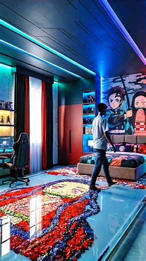 Nezuko's bedroom 🫣😍 #transformation #epoxy #demonslayer #animeshorts