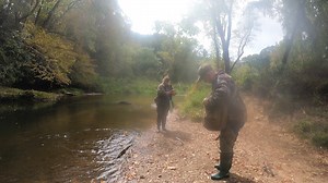 Went to Crooked Creek in Woodlawn, Virginia Wednesday and ran into a nice couple from North Carolina. They allowed me to fish a hole with them and I turned them onto Road Kill and Garlic Glitter. This was her first cast with Road Kill and I caught three and left. I always enjoy meeting people on the creek bank. I fished about two hours and caught and released about twenty. Fish were spooky in spots and the water was gin clear. All but two trout were browns, and never caught a trout over 14-inche