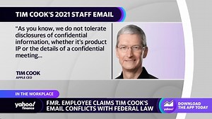 Former Apple employee claims Tim Cook email in conflict with federal labor law - The Global Herald