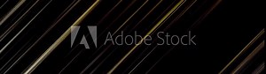 Abstract rare golden lines with gradient 3d background. Diagonal movement on a black background 4k 3d render. Motion design science fiction iridescence of colors.