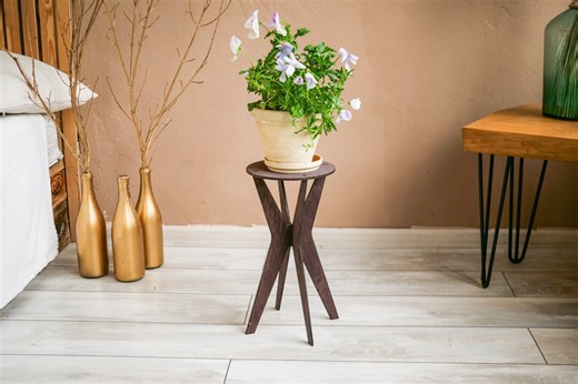 Indoor Wooden Planter Stand, Tall Modern Plant Stand, Wooden Planters Stand, House Plant Stand, Wood Plant Stand, Flower Pot Stand - Etsy