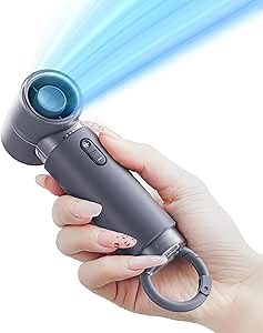 WSKEN Mini Handheld Portable Fan - Small Pocket Powerful Turbo Fan Personal Rechargeable Battery Operated USB Charger, 5 Speeds Summer Travel Essentials Gifts for Women/Men/Working/Outdoor,Gray