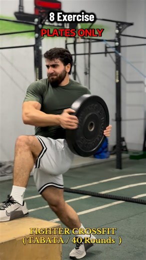Nurlan Alizade on Instagram: "🥊 Fighter CrossFit / Plates Only 🔥 8 Exercise / 🚀TABATA (40 Rounds) #viral #fyp #gym #crossfit #fitness #workoutmotivation #traning #mma #fitnessmotivation #boxing #crossfitlife #keşfet #wrestling #ufc #judo"