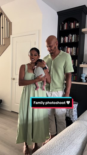 First time dressing up since baby boy was born! It felt so good to get dolled up & you best believe we will be matching moving forward lol 💚🍃🧿 #fyp #matching #family #familtoutfits #love #firsttimeparents