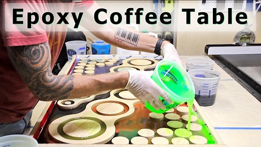 DIY epoxy resin coffee table | Crop circle table 👽