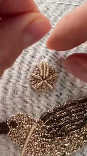 Goldwork #goldwork #embroideryforbeginners #tutorial