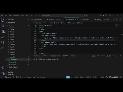 How to Design a Responsive Contact Form using Bootstrap 5 & JavaScript P1