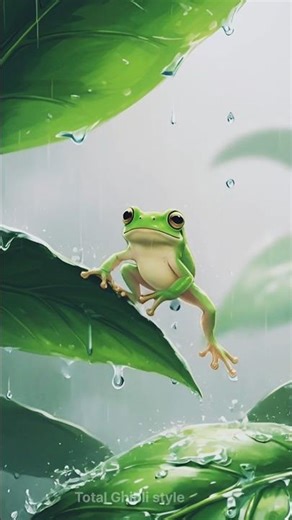 Rain on Leaves & Jumping Frogs 🌧️🍃 | Calm Anime-Style ASMR