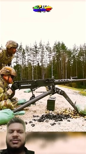 "Machine Gun Firing – Unstoppable Power! 💥 #shorts"