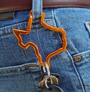 Texas Shaped Carabiner: State Pride Key-chain - - Etsy