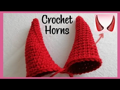 Crochet Devil Horns for Headband, Beanie, etc.