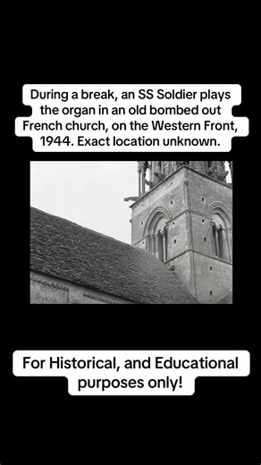 Historical Footage of SS Soldier Playing Organ in 1944