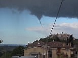 Incredible footage of a water spout in Italy