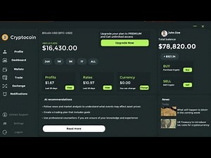 Cryptocurrency Dashboard with Bunifu Framework for WinForms - UI Inspiration for C# & VB.NET