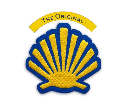 Gold Shell Patch/Badge + Map // Camino De Santiago - Etsy Sverige
