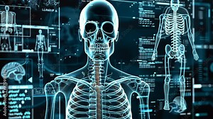 Exploring the human skeletal system in detail with advanced digital imaging technology