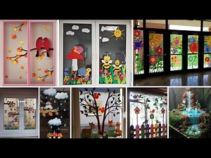 Classroom decoration ideas | windows decoration ideas | preschool windows decoration designs