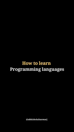 Aktbook | Business • Growth • Startup on Instagram: "How to Learn Programming Language... 👩‍💻 Follow me @abhisheksharmarj to get more Coding Resources . . . #coding #coder #html #css #js #dsa #developer #webdevelopment #programmer #crispcoding #course #coding #programming #computerscience #learntocode #codinglove #codinghumor #codelifeline #github #Abhisheksharmarj"