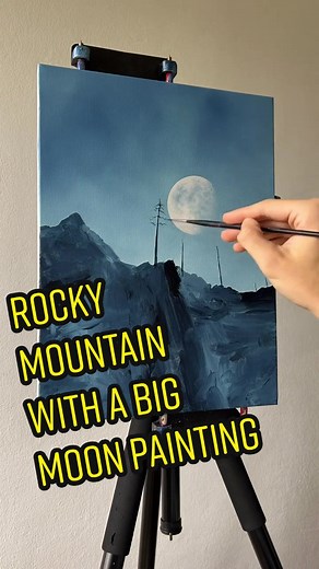 Paint this art piece with me 🎨 #acrylicpainting #landscapepainting #acrylicartist #arttutorial #paintingart