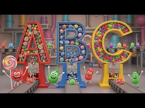 ABC at the Candy Factory | Alphabet Nursery Rhyme Song for Kids