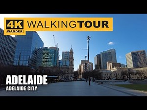Adelaide City Walking Tour in Adelaide, Australia (4K 60fps)